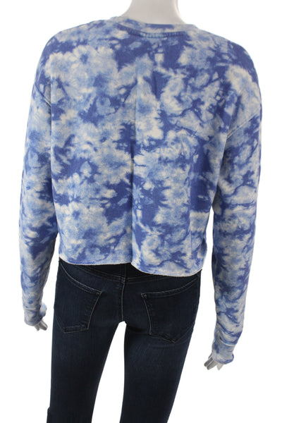 Champion Women Pullover Crewneck Batik NYU Blue Long Sleeve Cotton Size M