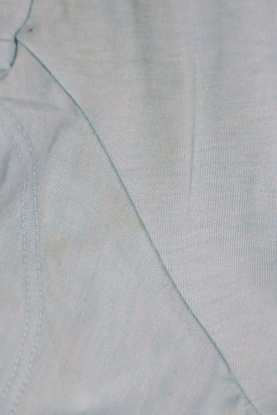 Nike Womens Jersey V-Neck Short Sleeve T-Shirt Blue 85% Polyester Size M