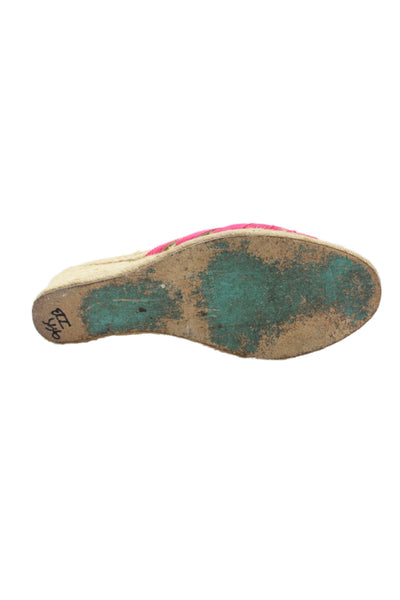 Stubbs & Wootton Womens Slide On Espadrille Wedge Sandals Pink Size 37 7