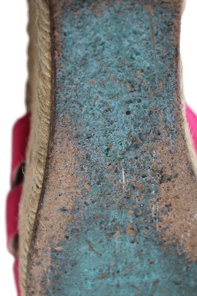 Stubbs & Wootton Womens Slide On Espadrille Wedge Sandals Pink Size 37 7
