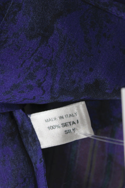 Bottega Veneta Women Basic Purple Silk Sleeveless Round Neck Blouse Size 40