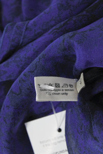 Bottega Veneta Women Basic Purple Silk Sleeveless Round Neck Blouse Size 40