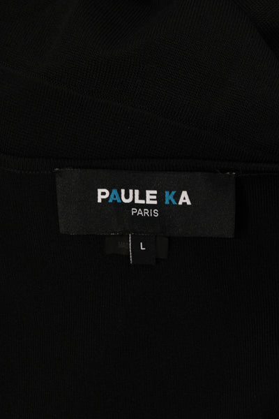 Paule Ka Womens Tank Dress Black Scoop Neck Sleeveless Viscose Size L