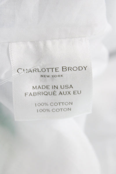 Charlotte Brody Women Blue Striped Cotton Maxi Skirt Zip Size 10