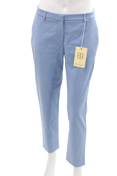 True Royal Womens Chino Pants Blue Button Closure 96% Cotton Size 40
