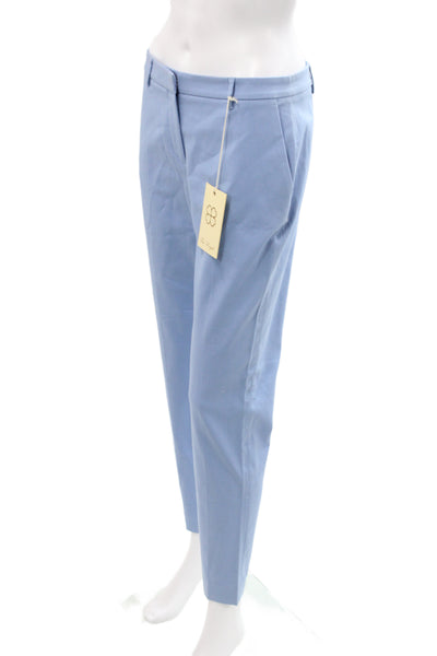True Royal Womens Chino Pants Blue Button Closure 96% Cotton Size 40