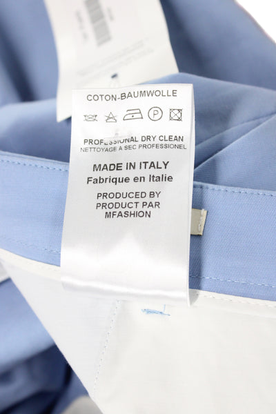 True Royal Womens Chino Pants Blue Button Closure 96% Cotton Size 40