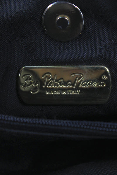 Paloma Picasso Womens Leather Snap Closure Shoulder Bag Black