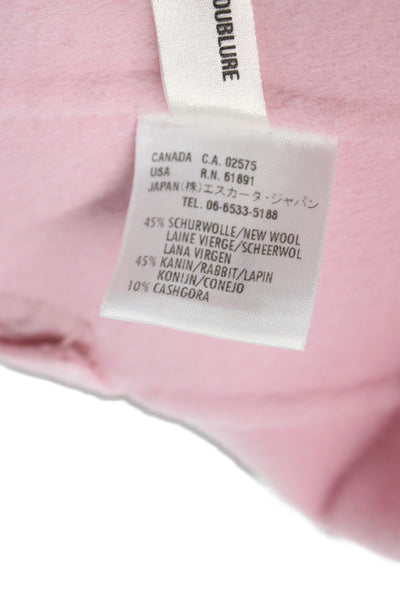 Escada Women Basic Jacket Pink Button Long Sleeve Wool Blend Size 42