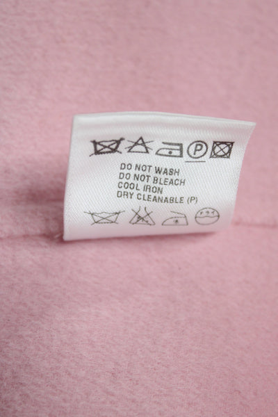 Escada Women Basic Jacket Pink Button Long Sleeve Wool Blend Size 42