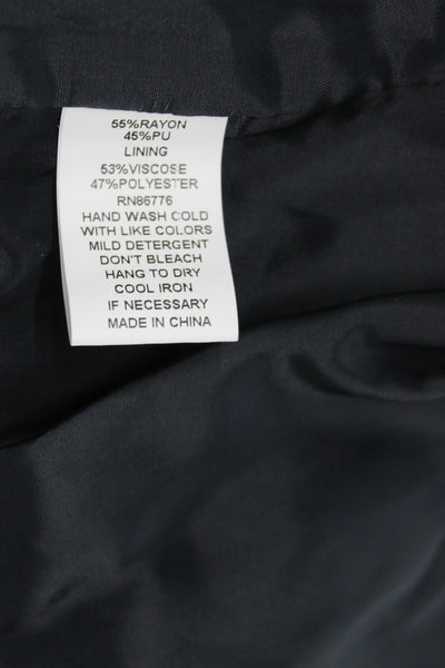 J. Society Women Basic Jacket Blue Short Sleeve Rayon Blend Fall Size M
