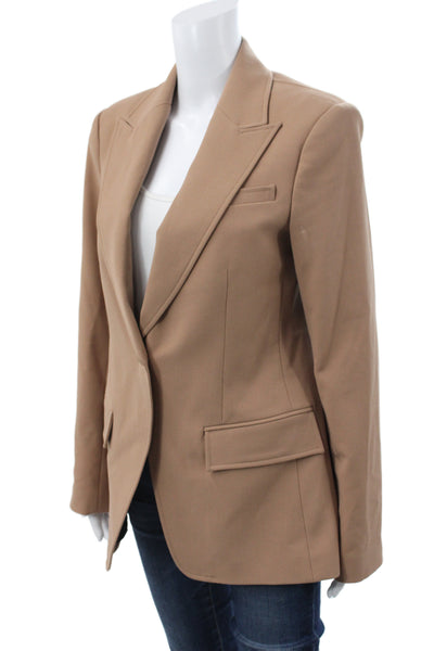 A.L.C. Womens Basic Jacket Brown Button Long Sleeve Size 8