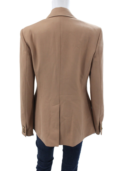 A.L.C. Womens Basic Jacket Brown Button Long Sleeve Size 8