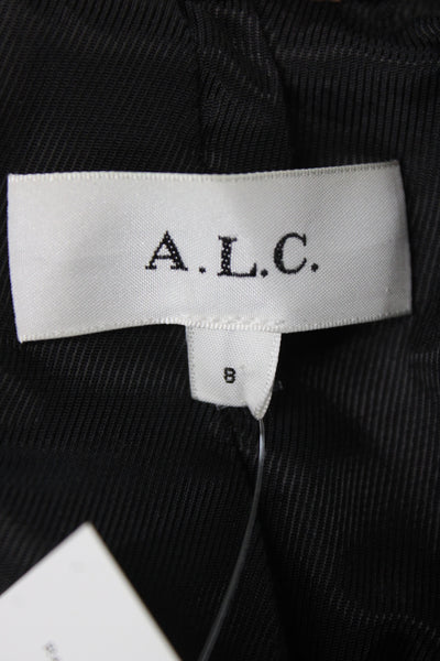 A.L.C. Womens Basic Jacket Brown Button Long Sleeve Size 8