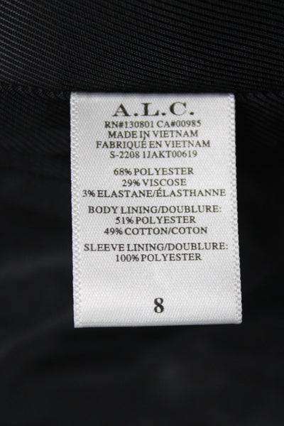 A.L.C. Womens Basic Jacket Brown Button Long Sleeve Size 8