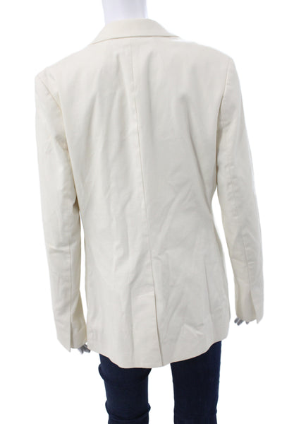 Banana Republic Womens Ivory Basic Jacket Cotton Long Sleeve Size 8