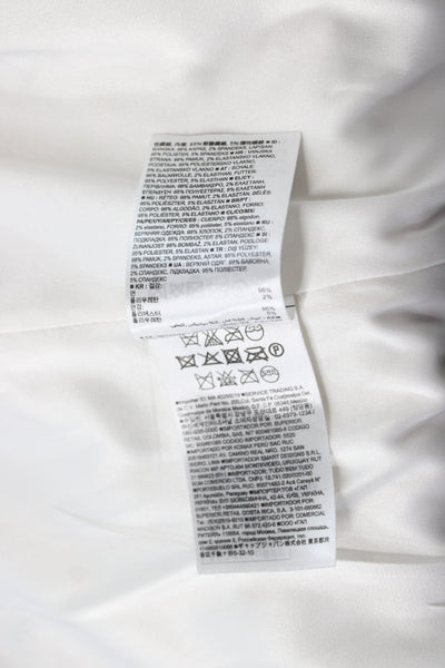 Banana Republic Womens Ivory Basic Jacket Cotton Long Sleeve Size 8