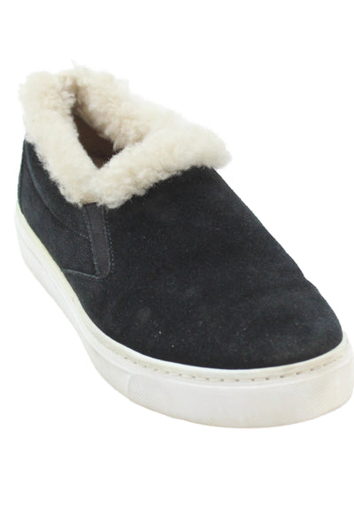 M Gemi Womens Suede Slide On Walking Sneakers Black Size 35.5 5.5