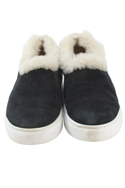 M Gemi Womens Suede Slide On Walking Sneakers Black Size 35.5 5.5