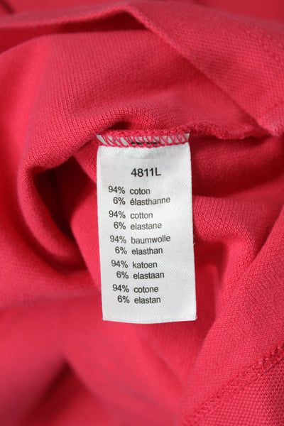 Lacoste Womens Basic Polo Collared Short Sleeve Pink Cotton Size 42