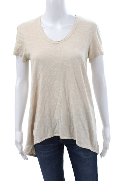 Wilt Womens Basic Plaid Cotton Scoop Neck Short Sleeve Blouse Size S