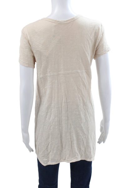 Wilt Womens Basic Plaid Cotton Scoop Neck Short Sleeve Blouse Size S