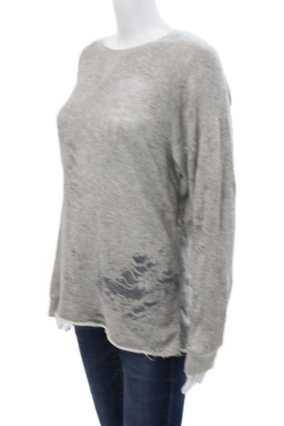 IRO Jeans Women Pullover Sweater Gray Round Neck Long Sleeve Size XS