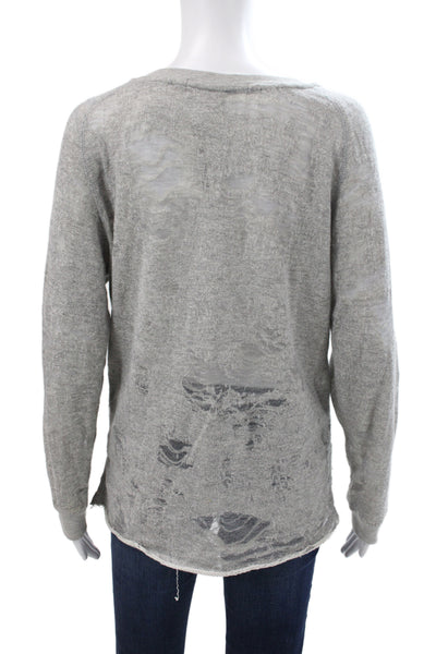 IRO Jeans Women Pullover Sweater Gray Round Neck Long Sleeve Size XS