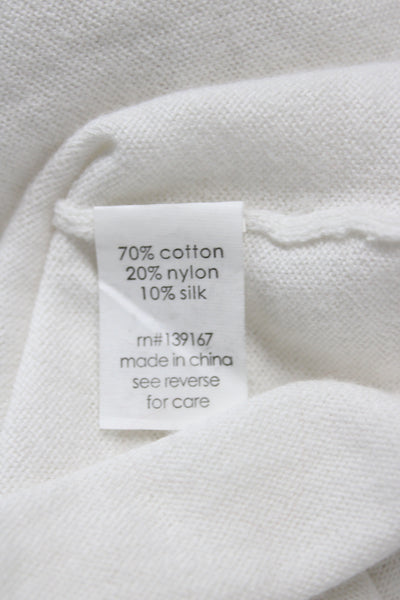 27 Miles Womens Basic T-Shirt White Crew Neck Short Sleeve Size XS