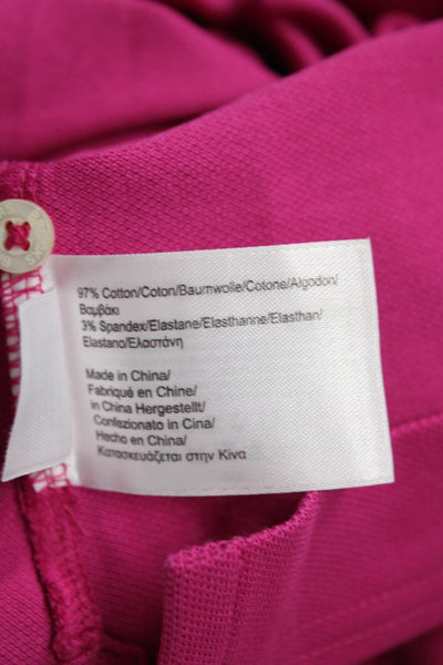 Brooks Brothers Womens Pink Collared Basic Polo Short Sleeve Cotton Size M