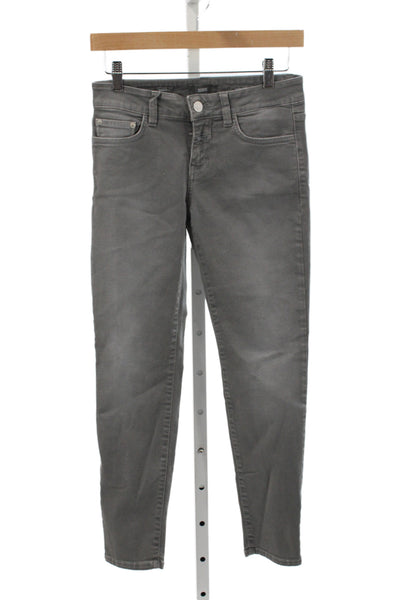 Closed Womens Cropped Gray Cotton Jeans Mid Rise Size 24