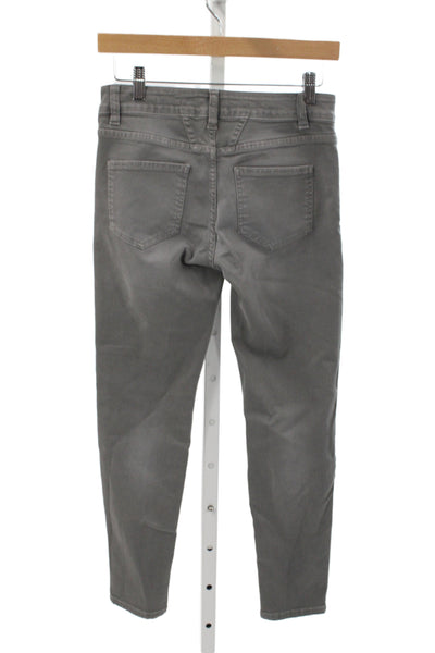 Closed Womens Cropped Gray Cotton Jeans Mid Rise Size 24