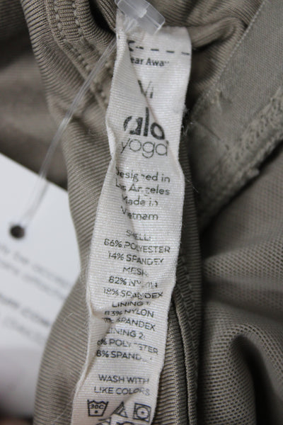 Alo Womens Polyester Blend Strappy Bra Gray Size M