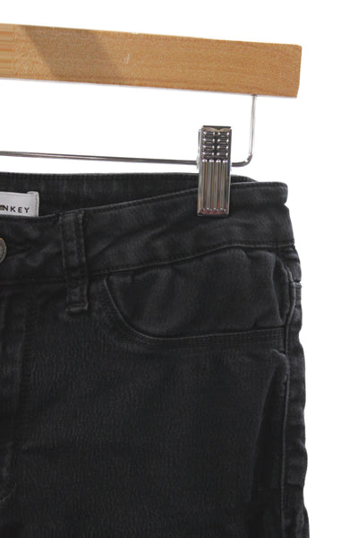 Flying Monkey Womens Black Skinny Mid Rise Jeans Size 27