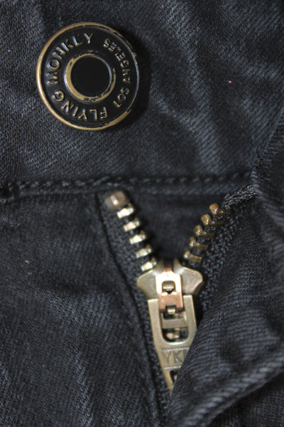Flying Monkey Womens Black Skinny Mid Rise Jeans Size 27