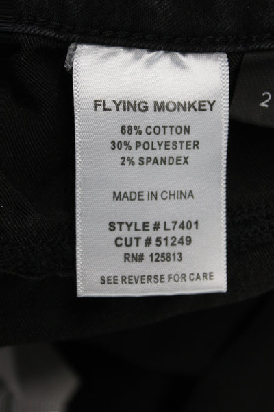 Flying Monkey Womens Black Skinny Mid Rise Jeans Size 27