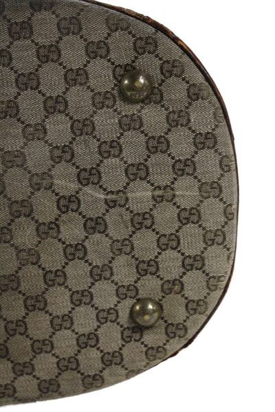 Gucci Unisex Adults GG Monogram Canvas Zippered Travel Bag Brown