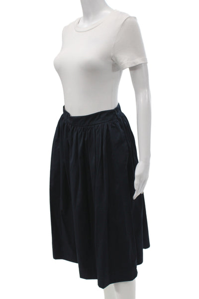 Zara Woman Womens Black A-Line Midi Skirt Size S