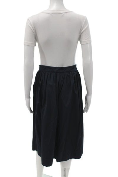 Zara Woman Womens Black A-Line Midi Skirt Size S