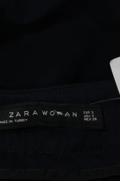 Zara Woman Womens Black A-Line Midi Skirt Size S