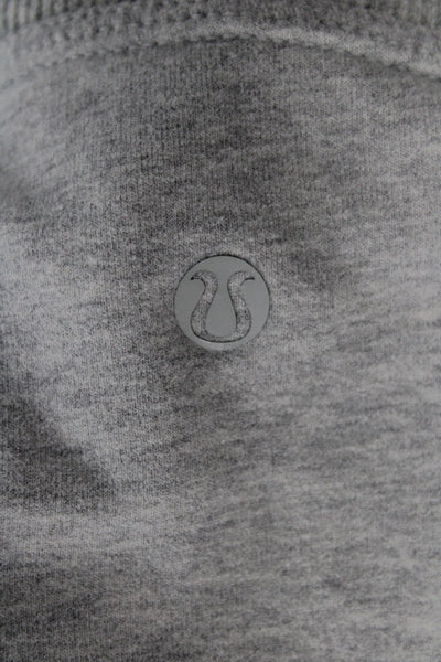 Lululemon Women Gray Cotton Cowl Neck Pullover Hoodie Long Sleeve Size 8