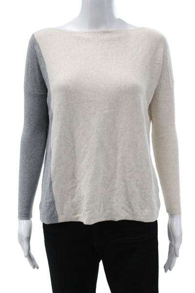 Lilla P Women Pullover Sweater Beige Boat Neck Long Sleeve Size XS