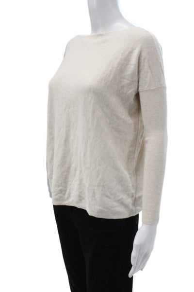 Lilla P Women Pullover Sweater Beige Boat Neck Long Sleeve Size XS