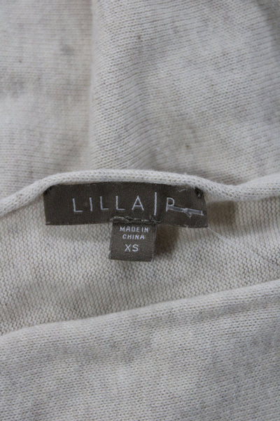 Lilla P Women Pullover Sweater Beige Boat Neck Long Sleeve Size XS