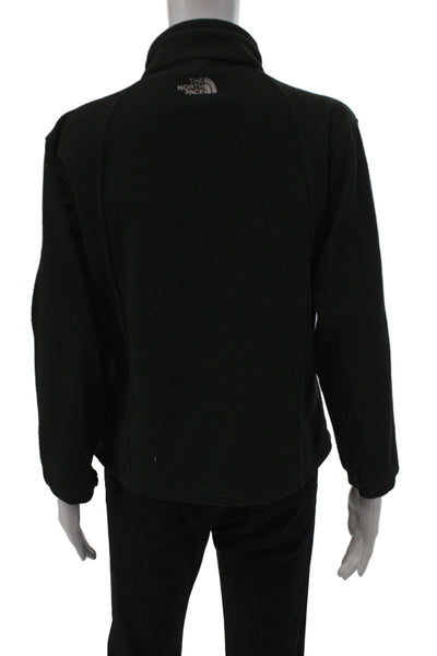The North Face Womens Basic Jacket Black Zip Long Sleeve Polyester Size L