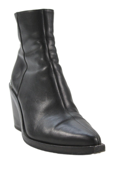 Rag & Bone Womens Leather Pointed Toe Ankle Boots Black Size 9