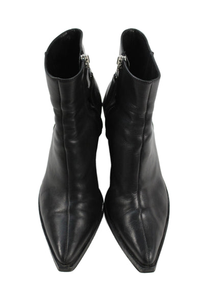 Rag & Bone Womens Leather Pointed Toe Ankle Boots Black Size 9