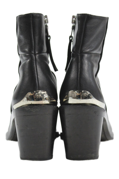 Rag & Bone Womens Leather Pointed Toe Ankle Boots Black Size 9