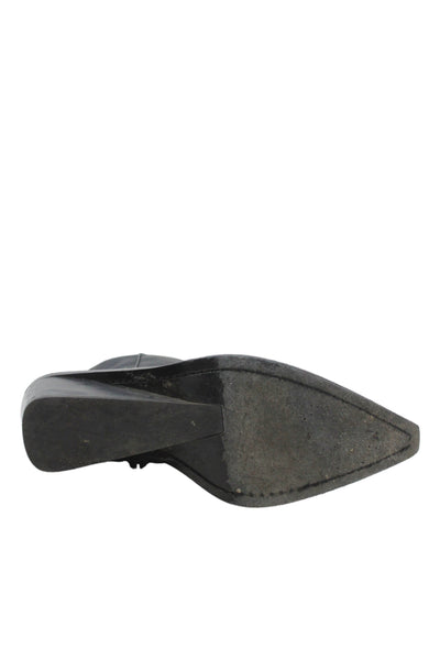 Rag & Bone Womens Leather Pointed Toe Ankle Boots Black Size 9