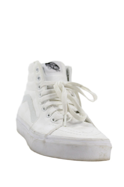 Vans Unisex Adults Canvas Lace Up High Top Sneakers White Size W8.5 M7